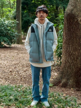 「FREDY&GLOSTER」｜「アイテム（ダウンベスト）」を使った、katsuさん（メンズ・170cm）の秋コーディネート