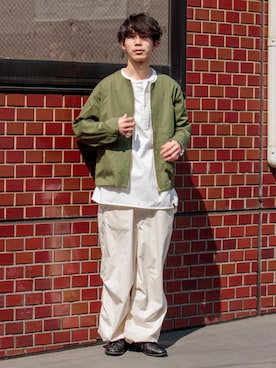 「gloster」｜「アイテム（ブルゾン）」を使った、katsuさん（メンズ・170cm）の春コーディネート