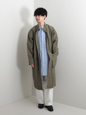 「GLOSTER（グロスター）のアイテム（その他アウター）」を使った、katsuさん（メンズ・170cm）の冬コーディネート