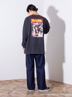 「GOOD ROCK SPEED（グッドロックスピード）の【GOOD ROCK SPEED/グッドロックスピード】別注ロンT バンド バンT（Tシャツ/カットソー）」を使った、katsuさん（メンズ・170cm）の夏コーディネート