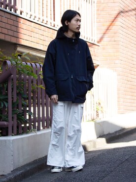 「FREDY&GLOSTER」｜「アイテム（マウンテンパーカー）」を使った、katsuさん（メンズ・170cm）の冬コーディネート