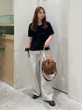 「CIAOPANIC TYPY（チャオパニックティピー）のアイテム（カーディガン/ボレロ）」を使った、ちなさん（レディース・162cm）の夏コーディネート