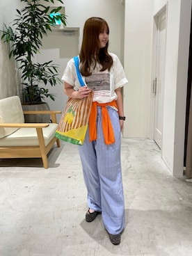 「CIAOPANIC TYPY（チャオパニックティピー）のアイテム（カーディガン/ボレロ）」を使った、ちなさん（レディース・162cm）の夏コーディネート