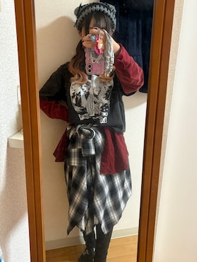 「アイテム（ニットキャップ/ビーニー）」を使った、彩さん（レディース・143cm）の秋コーディネート