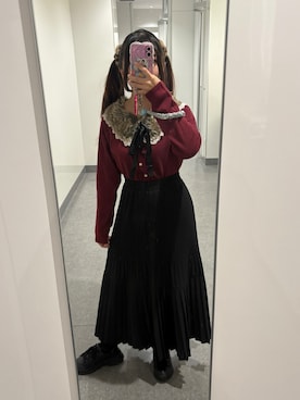 「アイテム（スカート）」を使った、彩さん（レディース・143cm）の秋コーディネート