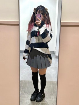 「アイテム（スカート）」を使った、彩さん（レディース・143cm）の秋コーディネート