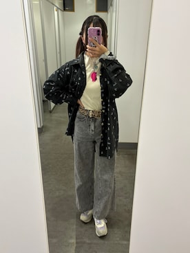 「アイテム（ビジネスシャツ）」を使った、彩さん（レディース・143cm）の秋コーディネート