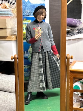 「アイテム（トップス）」を使った、ruadaisukiさん（レディース・158cm・60代）の冬コーディネート