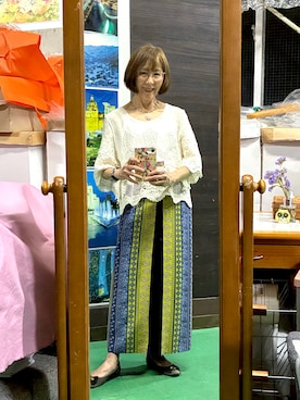 「koibito misakiのアイテム（パンツ、その他）」を使った、ruadaisukiさん（レディース・158cm）の春コーディネート