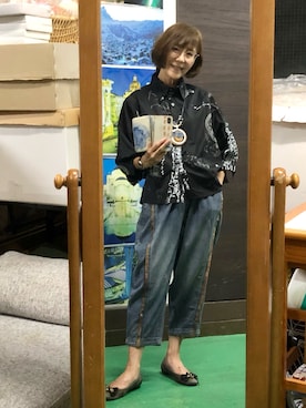「アイテム（トップス）」を使った、ruadaisukiさん（レディース・158cm・60代）の秋コーディネート