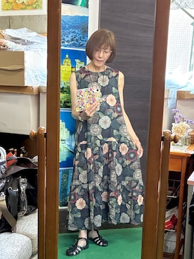 「TRUBEのアイテム（ワンピース、その他）」を使った、ruadaisukiさん（レディース・158cm）の夏コーディネート