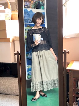 「アイテム（トップス）」を使った、ruadaisukiさん（レディース・158cm・60代）の秋コーディネート