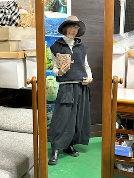 「アイテム（ベスト）」を使った、ruadaisukiさん（レディース・158cm・60代）の秋コーディネート