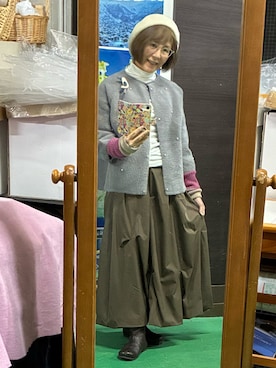 「アイテム（トップス）」を使った、ruadaisukiさん（レディース・158cm・60代）の冬コーディネート