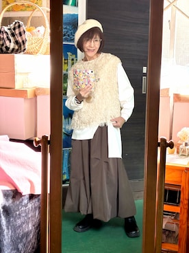 「アイテム（スカート）」を使った、ruadaisukiさん（レディース・158cm・60代）の秋コーディネート
