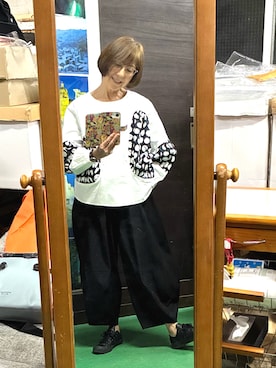 「fal’beuのアイテム（パンツ、ブラック系）」を使った、ruadaisukiさん（レディース・158cm）の春コーディネート