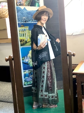 「koibito misakiのアイテム（シャツ/ブラウス）」を使った、ruadaisukiさん（レディース・158cm・60代）の夏コーディネート
