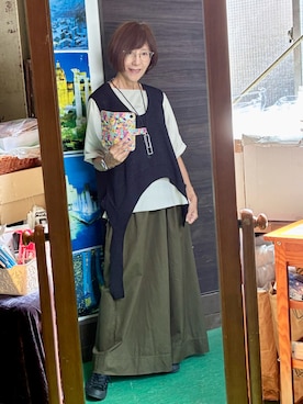 「アイテム（パンツ）」を使った、ruadaisukiさん（レディース・158cm・60代）の秋コーディネート