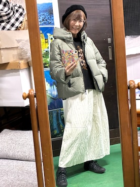 「アイテム（スカート）」を使った、ruadaisukiさん（レディース・158cm・60代）の冬コーディネート