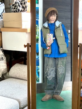 「アイテム（ベスト）」を使った、ruadaisukiさん（レディース・158cm・60代）の秋コーディネート