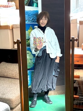 「BARNYARDSTORM（バンヤードストーム）のアイテム（シャツ/ブラウス、ホワイト系）」を使った、ruadaisukiさん（レディース・158cm）の冬コーディネート