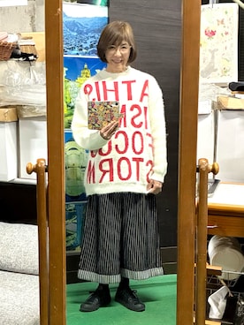 「fal’beuのアイテム（デニムパンツ、ブラック系）」を使った、ruadaisukiさん（レディース・158cm）の冬コーディネート