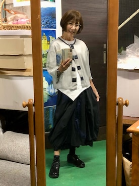 「アイテム（トップス）」を使った、ruadaisukiさん（レディース・158cm・60代）の秋コーディネート
