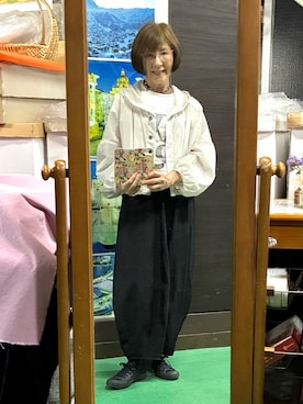 「fal’beuのアイテム（パンツ、ブラック系）」を使った、ruadaisukiさん（レディース・158cm）の春コーディネート