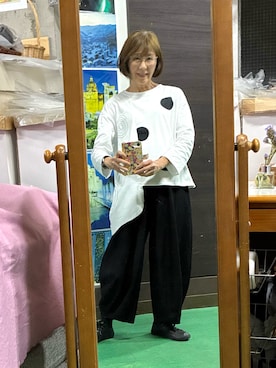 「黒パンツ」｜ruadaisukiさん（レディース・158cm）の春コーディネート