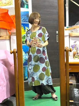 「chuchuのアイテム（パンツ、ブラック系）」を使った、ruadaisukiさん（レディース・158cm）の春コーディネート
