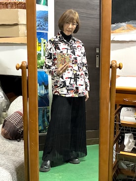 「ミレールのアイテム（シャツ/ブラウス、その他）」を使った、ruadaisukiさん（レディース・158cm）の冬コーディネート
