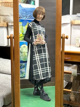 「CONVERSE（コンバース）のアイテム（スニーカー、ブラック系）」を使った、ruadaisukiさん（レディース・158cm）の春コーディネート