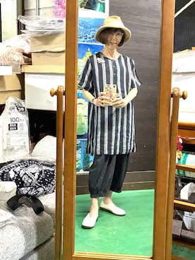 「クロセットメイのアイテム（シャツ/ブラウス、その他）」を使った、ruadaisukiさん（レディース・158cm）の夏コーディネート