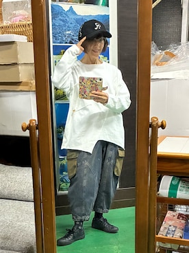 「アイテム（トップス）」を使った、ruadaisukiさん（レディース・158cm・60代）の秋コーディネート