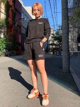 「Saturdays NYC（サタデーズ ニューヨークシティ ）のアイテム（スウェット）」を使った、nozomiさん（レディース・168cm）の秋コーディネート