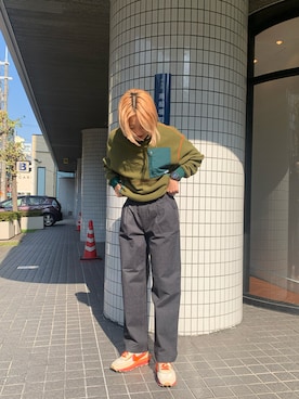 「Saturdays NYC（サタデーズ ニューヨークシティ ）のアイテム（その他トップス）」を使った、nozomiさん（レディース・168cm）の秋コーディネート