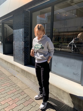 「Saturdays NYC（サタデーズ ニューヨークシティ ）のアイテム（パーカー）」を使った、nozomiさん（レディース・168cm）の秋コーディネート