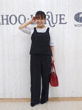 「セットアップスタイル」｜「アイテム（ワンピース/ドレス）」を使った、とろろさん（レディース・153cm）の秋コーディネート