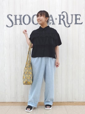 「SHOO・LA・RUE（シューラルー）のアイテム」を使った、とろろさん（レディース・153cm）の夏コーディネート