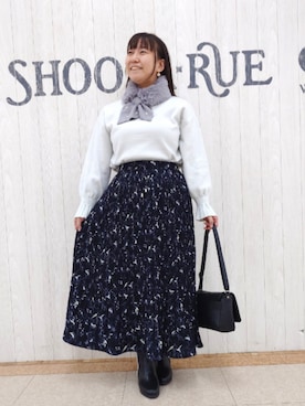 「SHOO・LA・RUE（シューラルー）のアイテム（ブーツ）」を使った、とろろさん（レディース・153cm）の秋コーディネート
