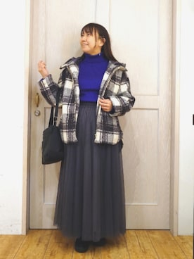 「アイテム（その他アウター）」を使った、とろろさん（レディース・153cm）の冬コーディネート