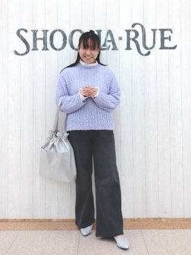 「巾着バッグ」｜「アイテム（その他シューズ）」を使った、とろろさん（レディース・153cm）の春コーディネート