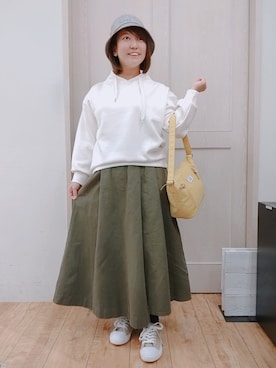 「DRESKIP（ドレスキップ）のアイテム（ハット）」を使った、とろろさん（レディース・153cm）の冬コーディネート
