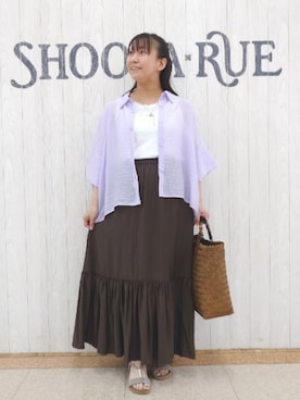 「アイテム（シャツ/ブラウス）」を使った、とろろさん（レディース・153cm）の夏コーディネート