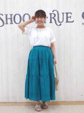 「レーストップス」｜とろろさん（レディース・153cm）の夏コーディネート