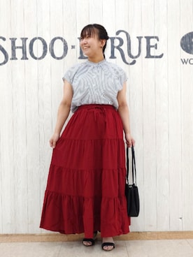 「SHOO・LA・RUE（シューラルー）のアイテム」を使った、とろろさん（レディース・153cm）の夏コーディネート