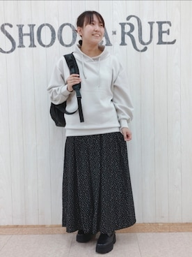 「DRESKIP（ドレスキップ）のアイテム（スウェット）」を使った、とろろさん（レディース・153cm）の秋コーディネート