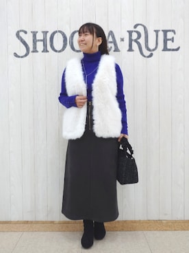 「アイテム（トートバッグ）」を使った、とろろさん（レディース・153cm）の冬コーディネート