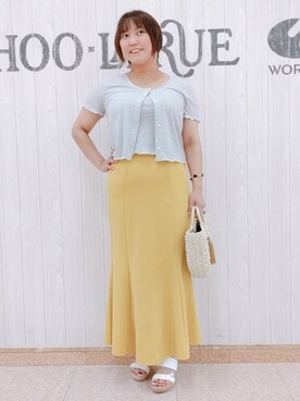 「ショート丈トップス」｜「アイテム（アンサンブル）」を使った、とろろさん（レディース・153cm）の夏コーディネート