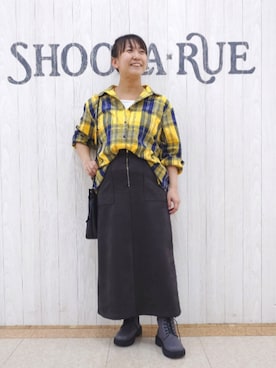 「SHOO・LA・RUE（シューラルー）のアイテム（ブーツ）」を使った、とろろさん（レディース・153cm）の秋コーディネート